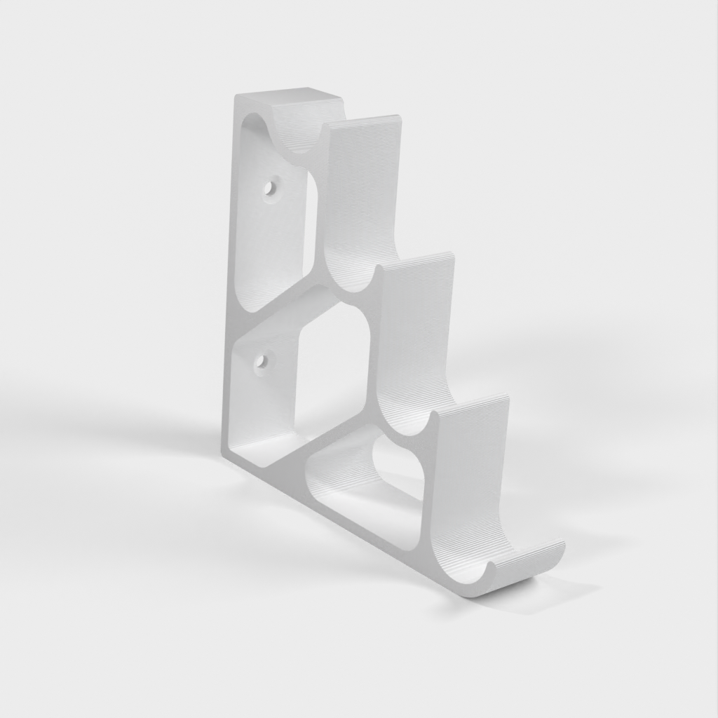 Wall bracket for 3 bicycle wheels
