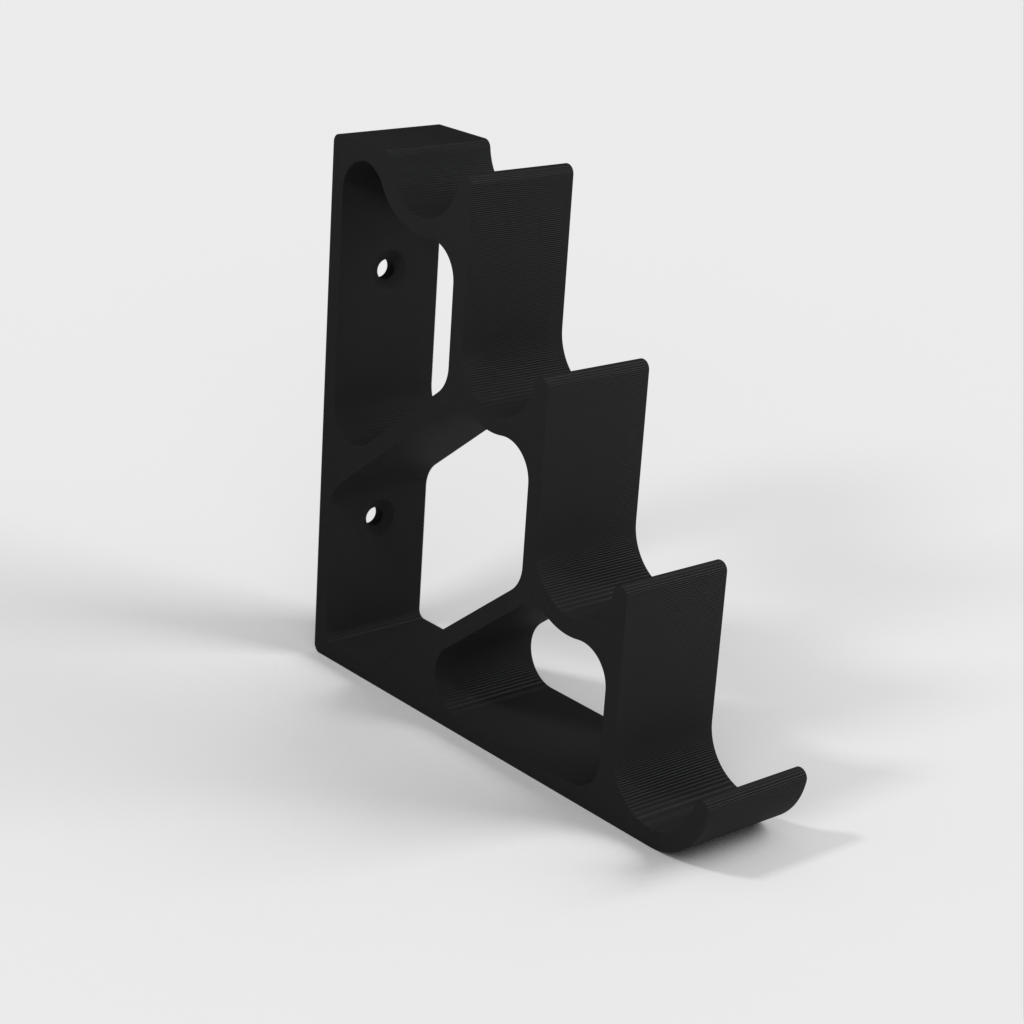 Wall bracket for 3 bicycle wheels