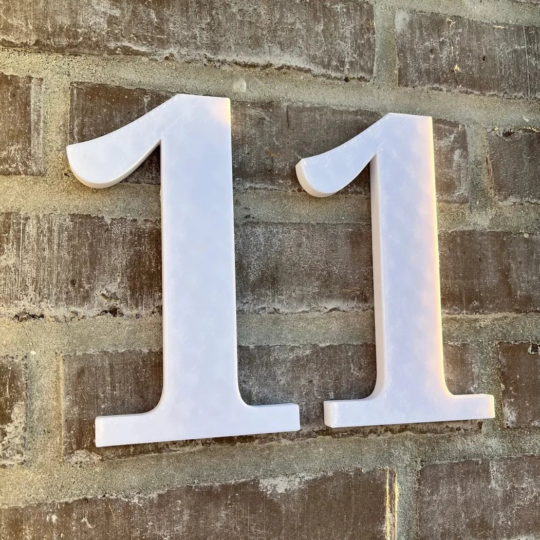 House number 6 - Noto Serif - 170mm high - 10mm deep