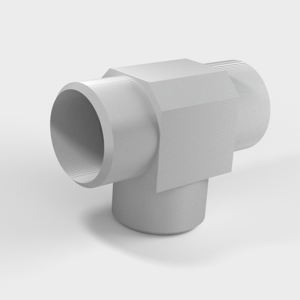 Dual hose T-adapter for vacuum cleaner