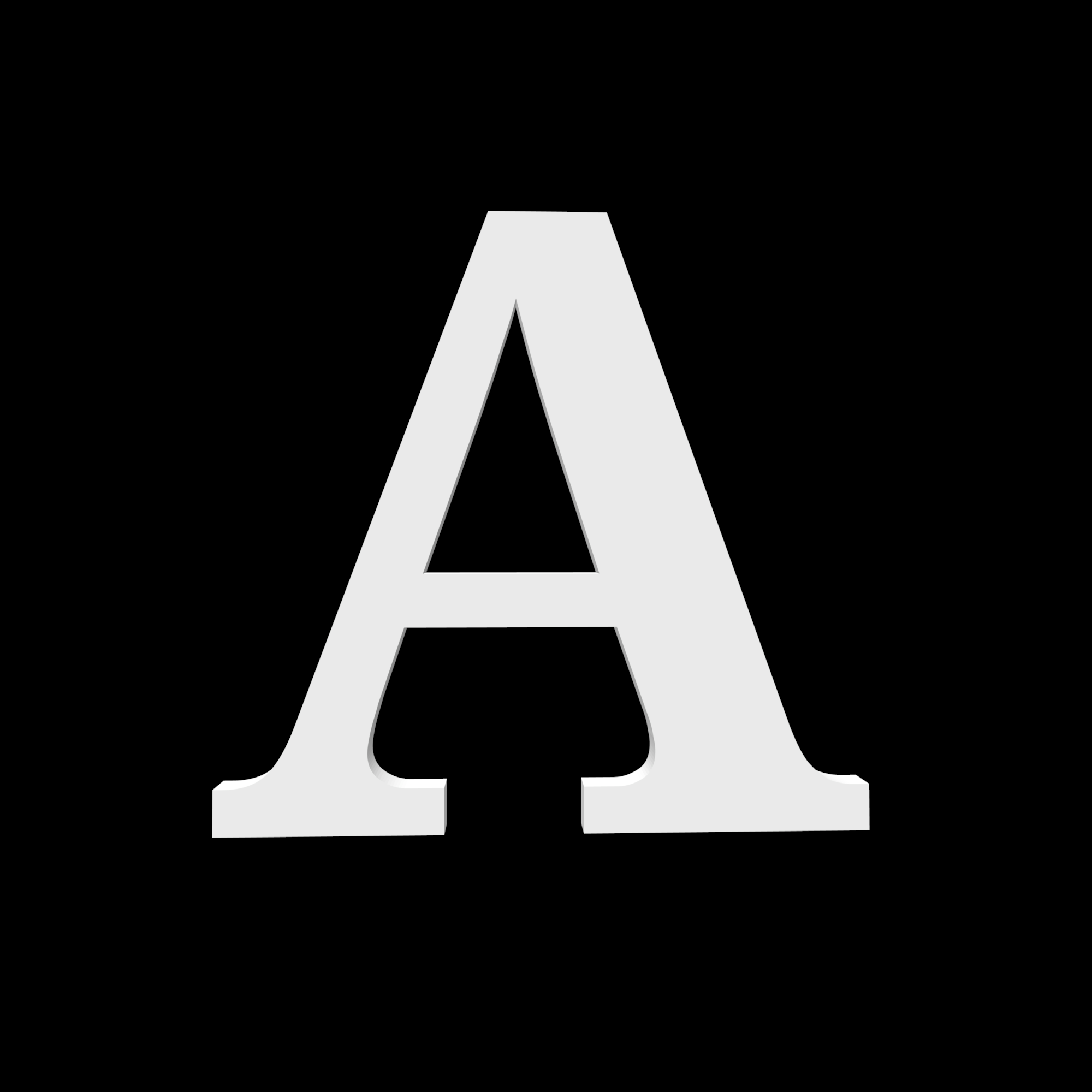 House letter A - Noto Serif - 170mm high - 10mm deep
