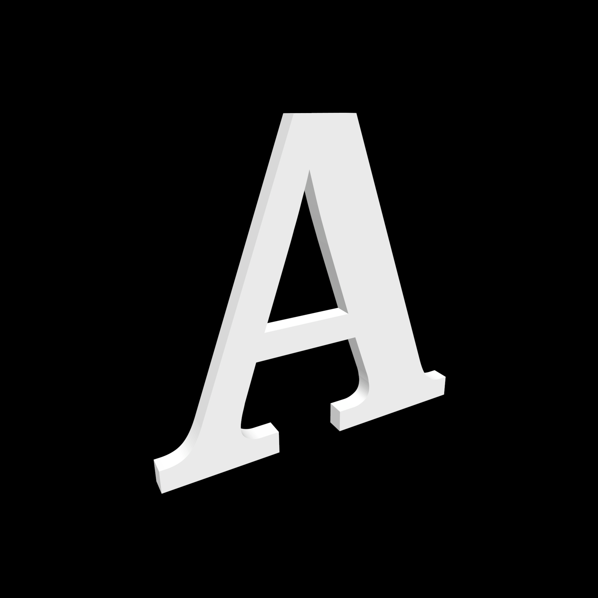House letter A - Noto Serif - 170mm high - 10mm deep