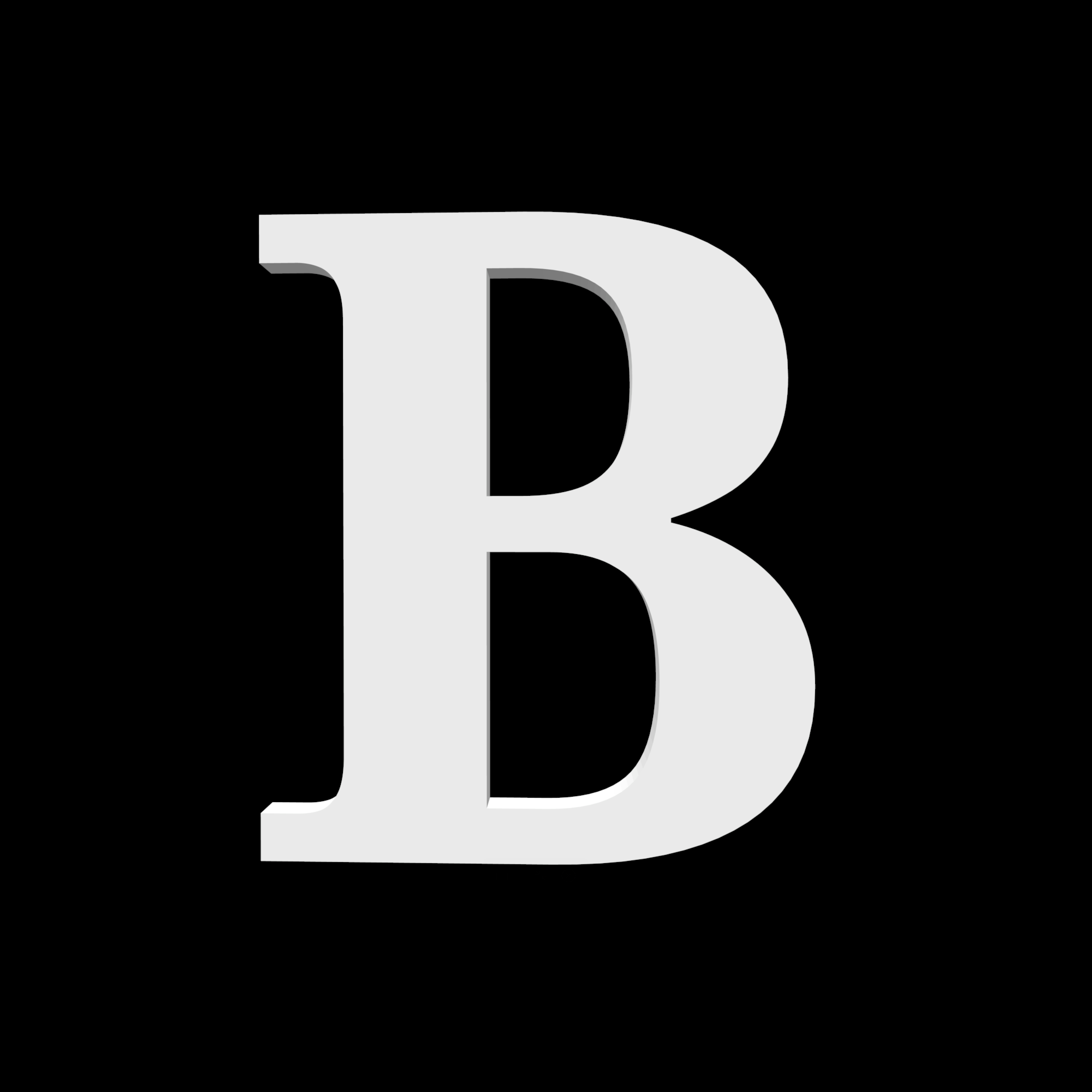 House letter B - Noto Serif - 170mm high - 10mm deep