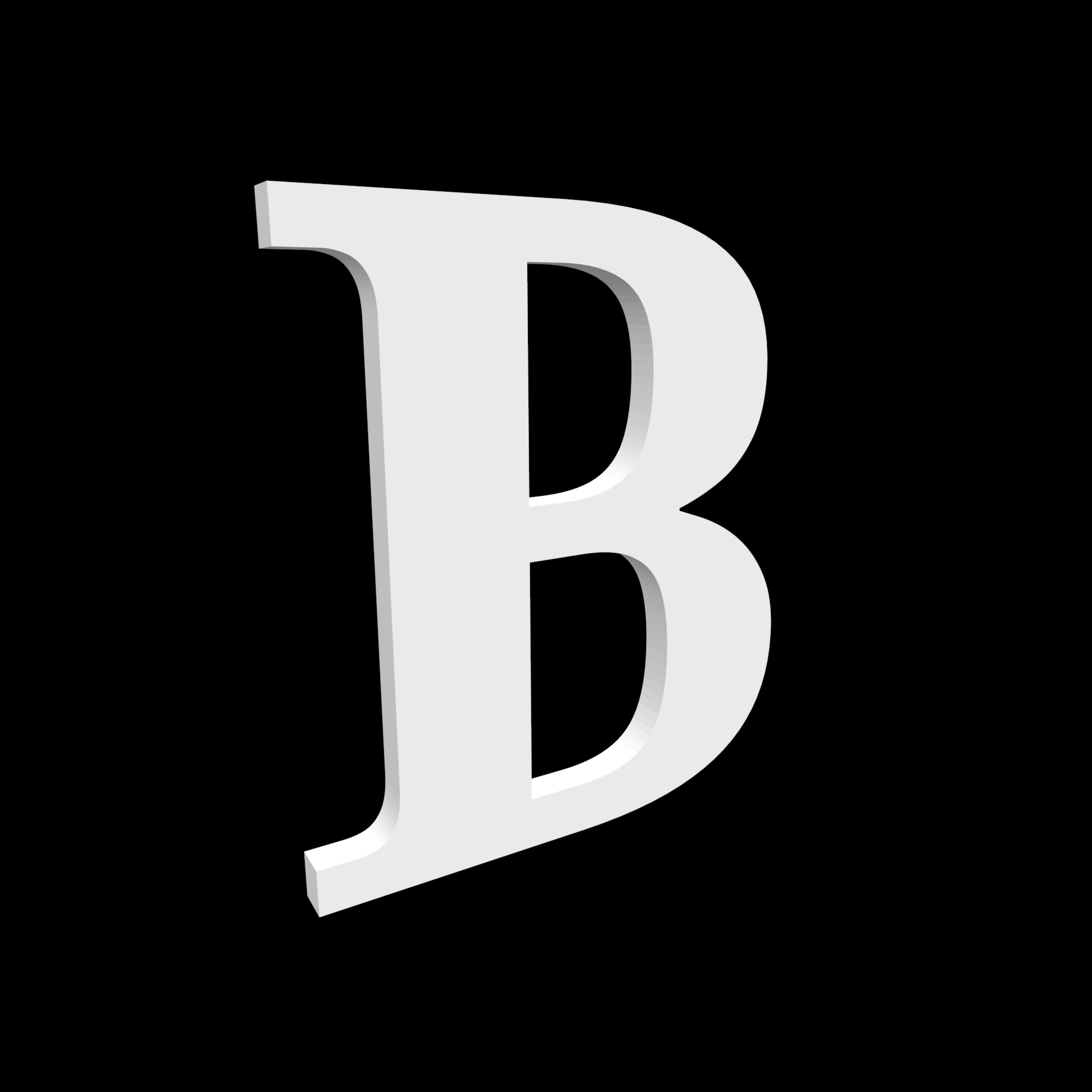 House letter B - Noto Serif - 170mm high - 10mm deep