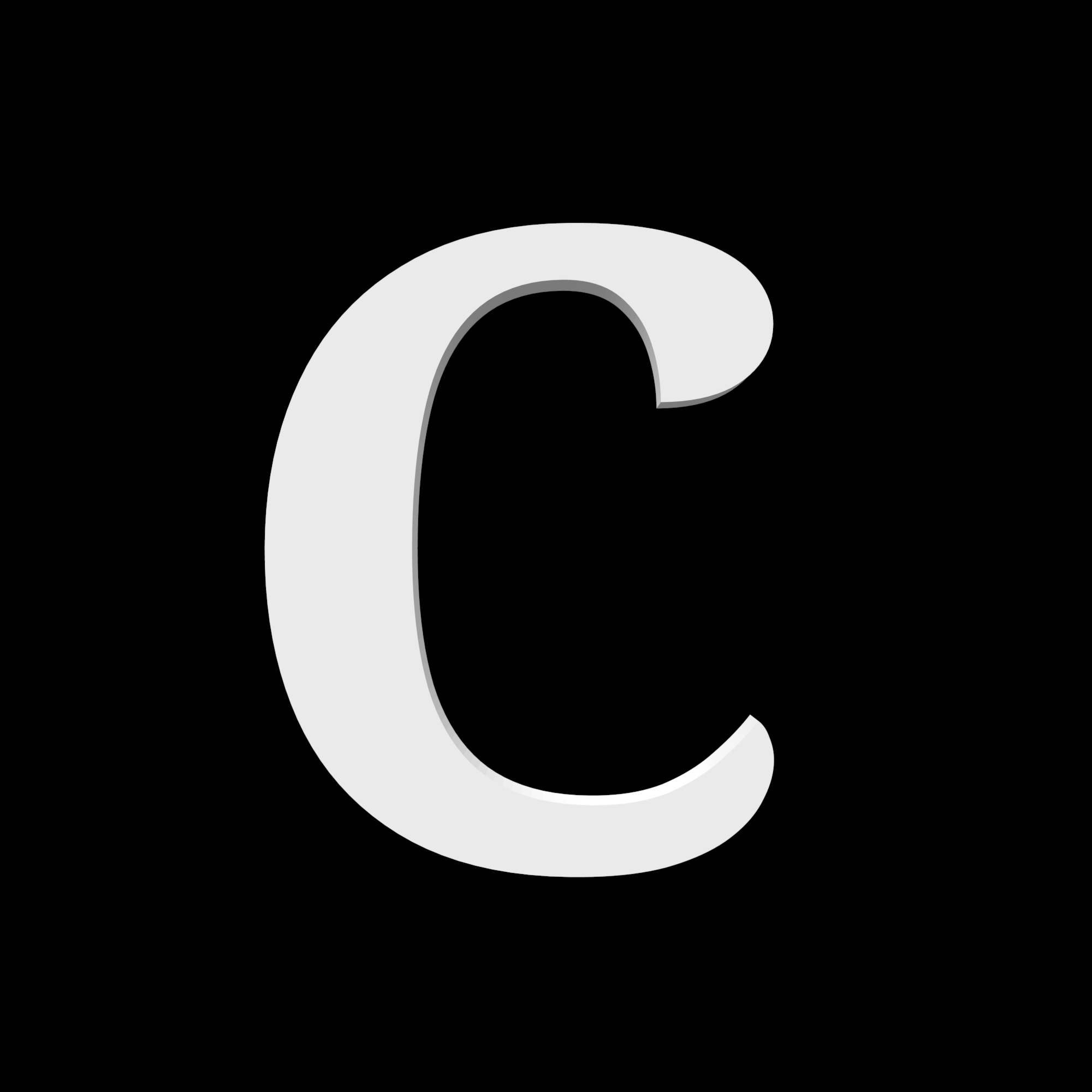 House letter C - Noto Serif - 170mm high - 10mm deep
