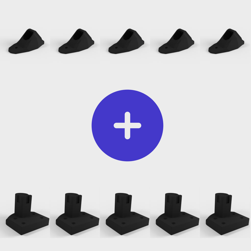 Package offer - 5 tool holders and 5 battery holders for Ryobi 18v