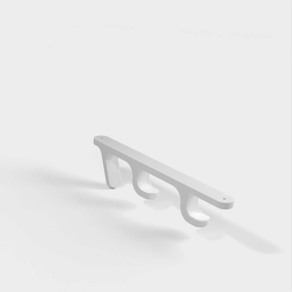 Wall mount for skis and poles