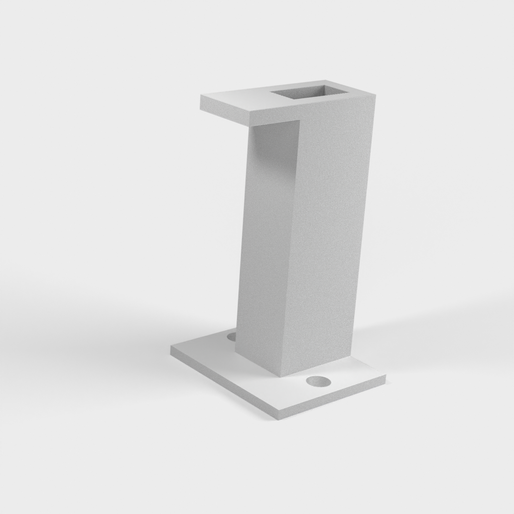 Wall-mounted holder for PS2 wireless headset with USB receiver hole