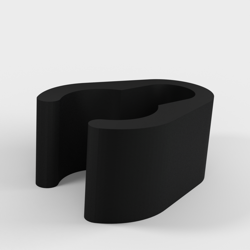 Custom cable clip for microphone stand
