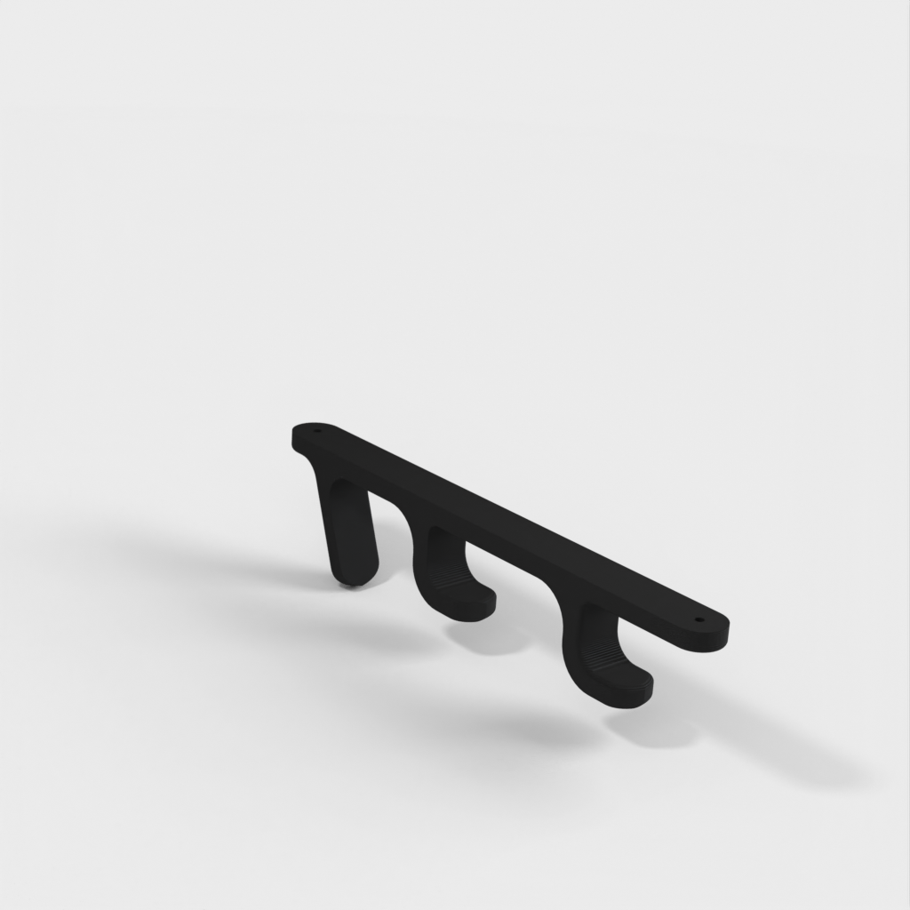 Wall mount for skis and poles