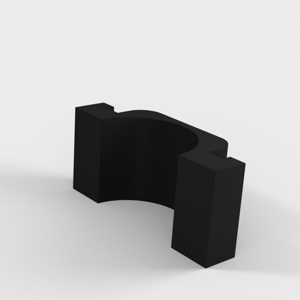 Shower counter for standard German shower rods with 25mm diameter