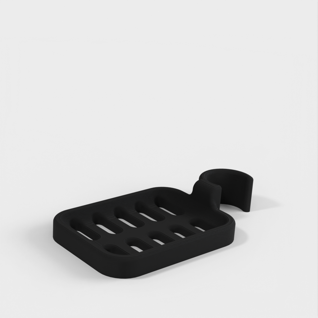 Safe and Adjustable Soap Holder for Shower Rod