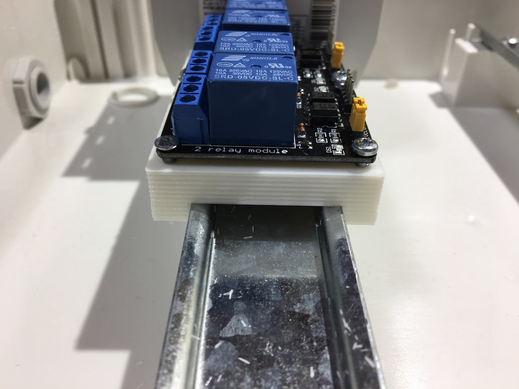 Double Relay Module Holder for DIN rail