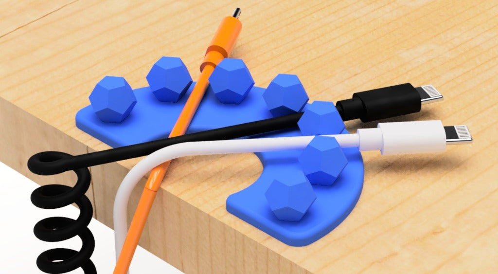 USB cable holder (Regular dodecahedron)