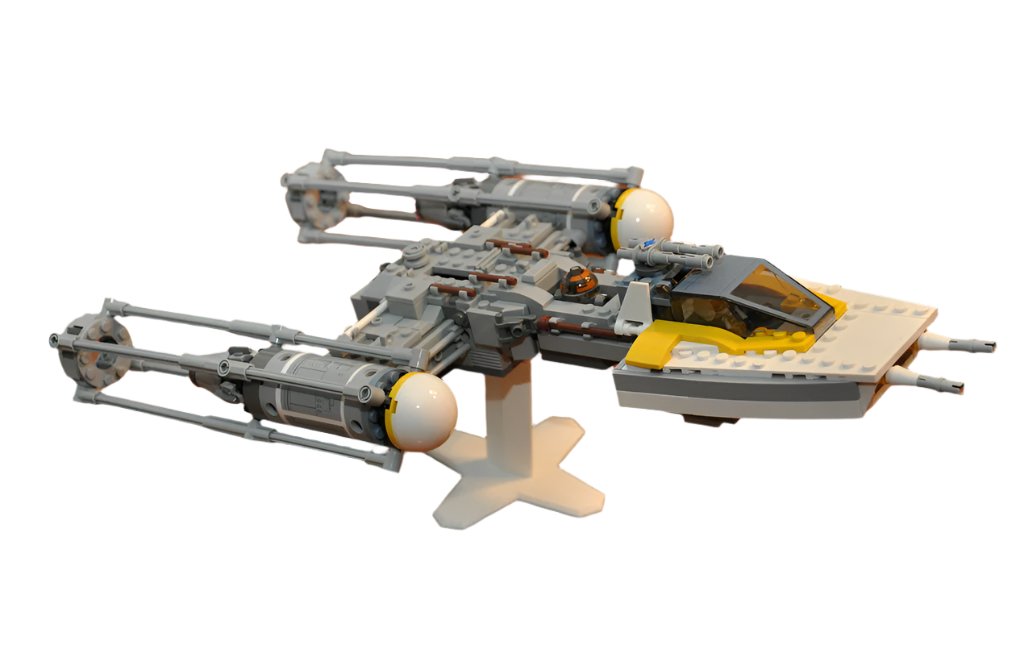 Display stand for LEGO Y-Wing 75172