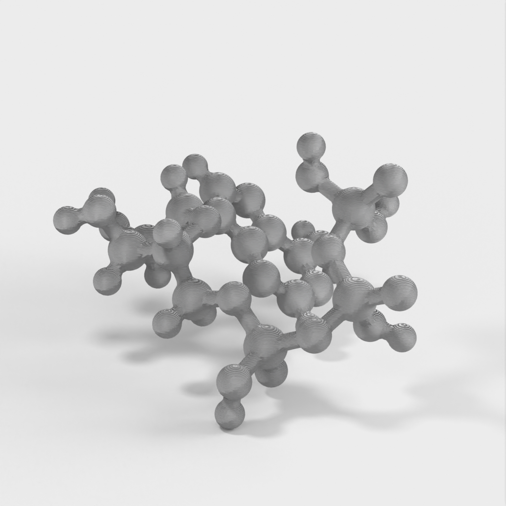 Molecular Model - ATP (Adenine TriPhosphate) - Atomic Scale Model
