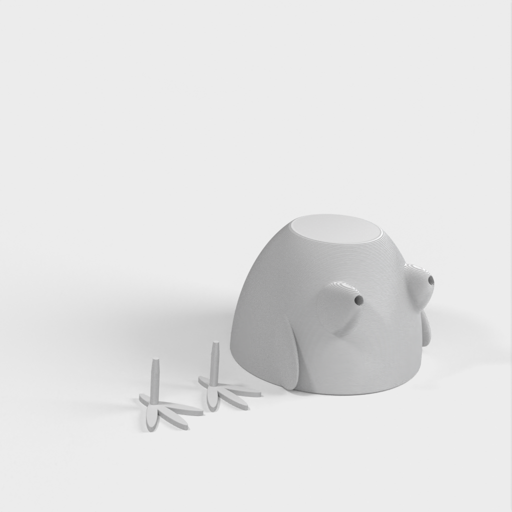 Standing-Sitting Chicken Egg Cup (Smooth Surface)