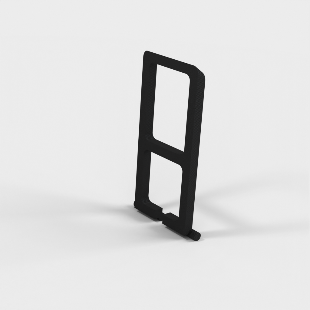 Folding stand for tablets and smartphones in two pieces