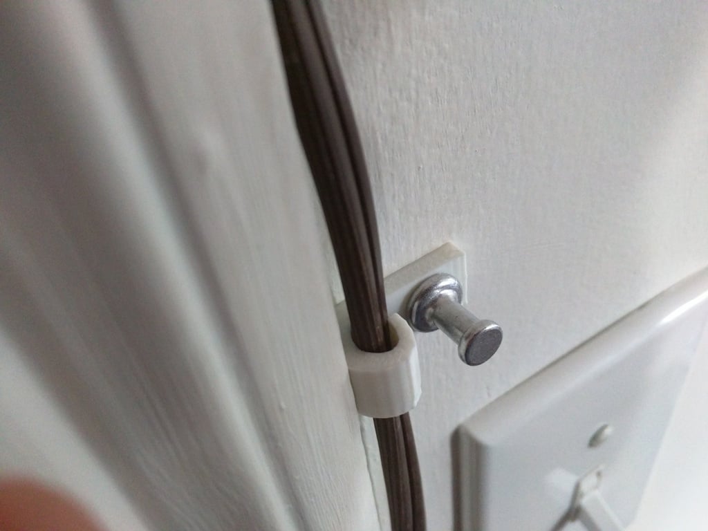 Flexible Cable Holder with Push Pin Attachment