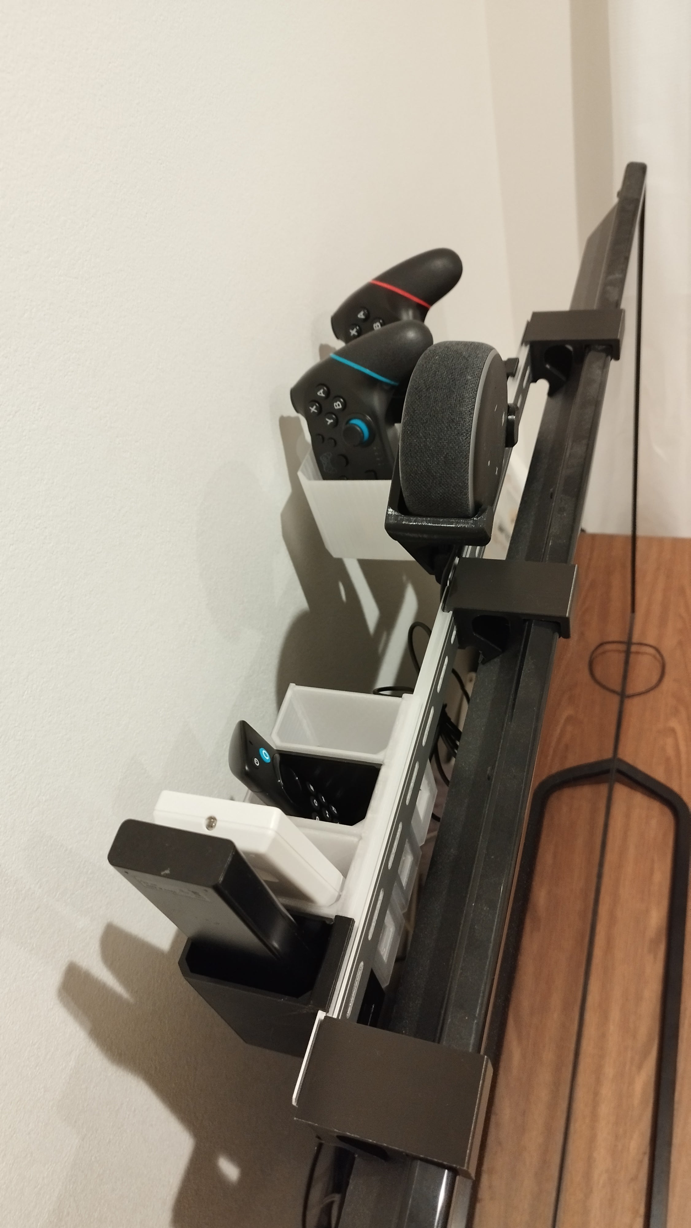 TV Top Remote Holder with DIN Rail