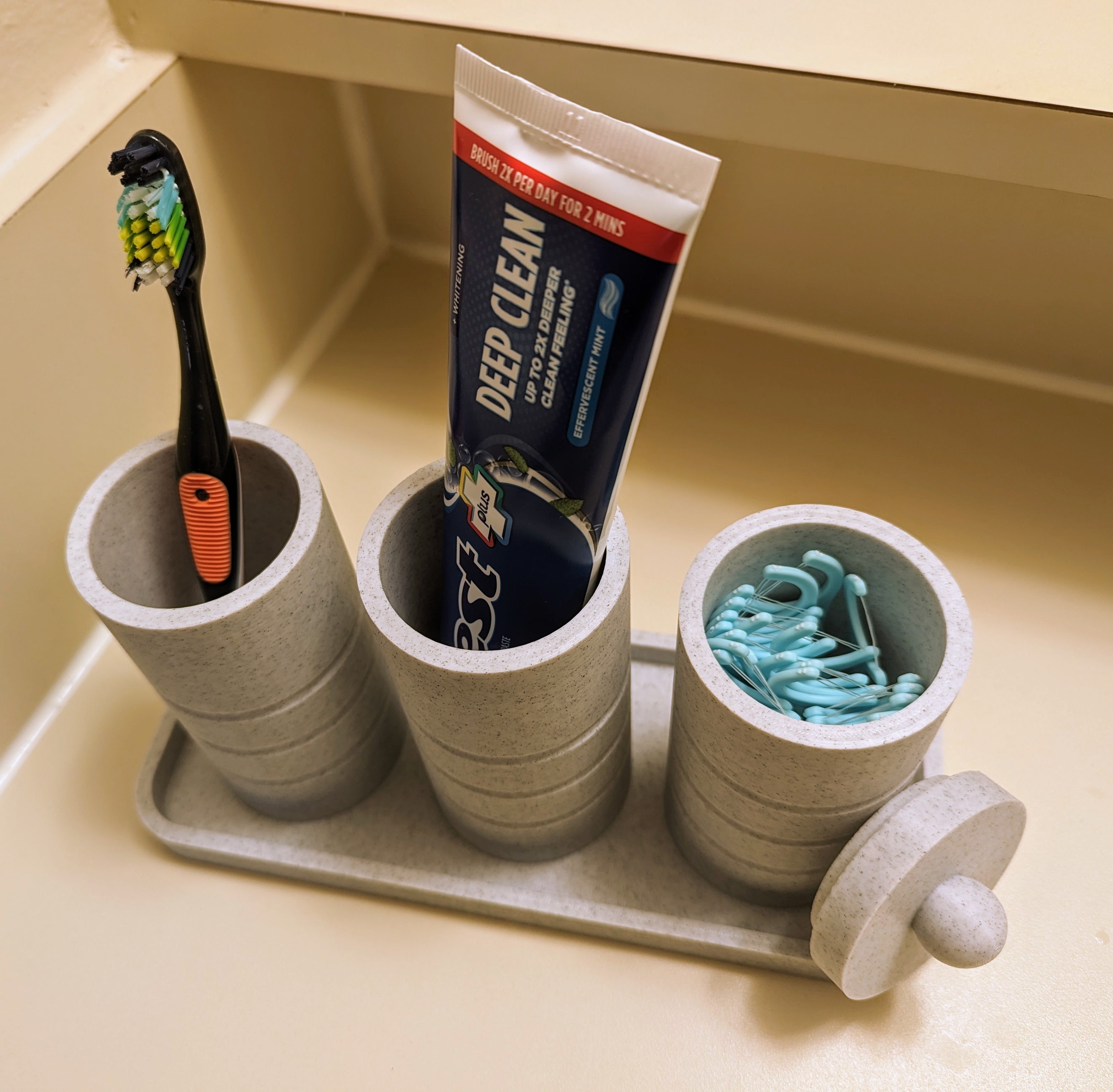 Bathroom Organiser for Toothbrushes and Q-tips