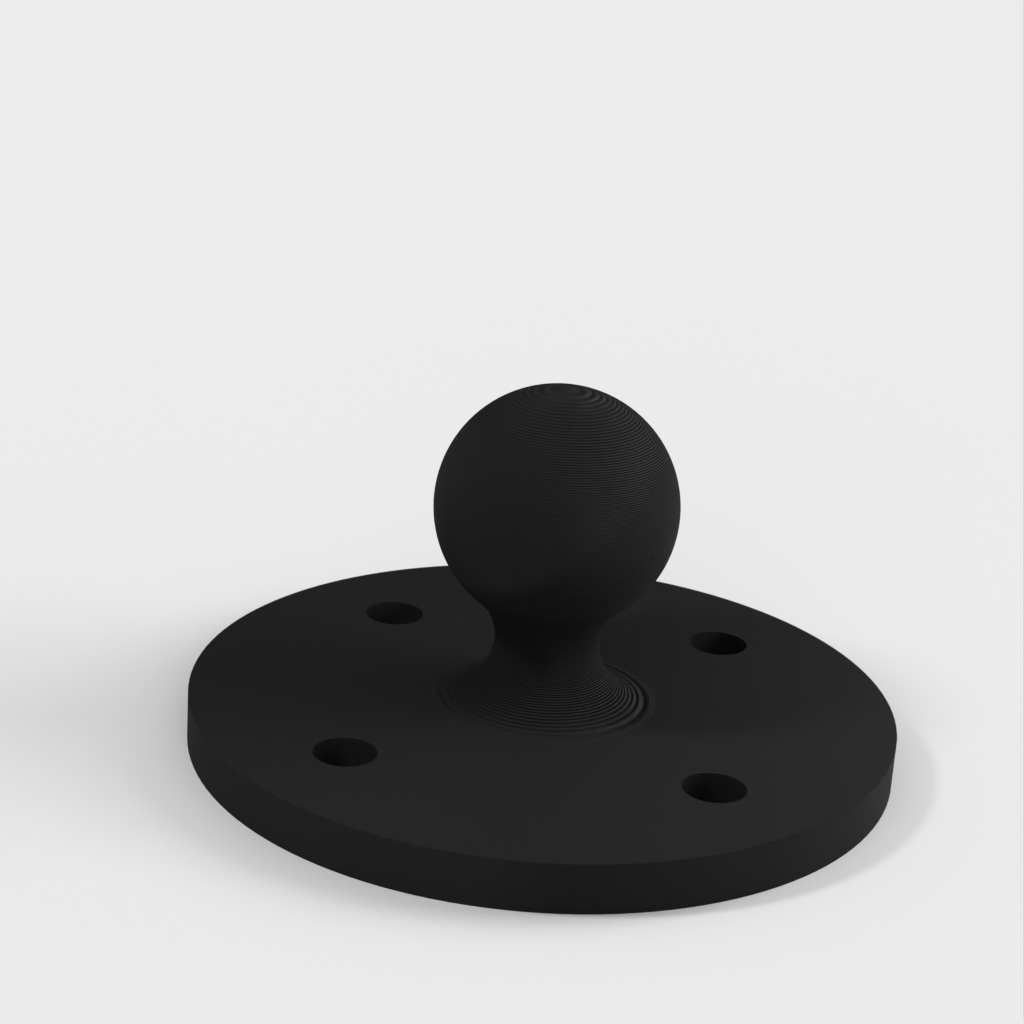 Ram Style 2.5&quot; Round Base for Humminbird Fish Finder