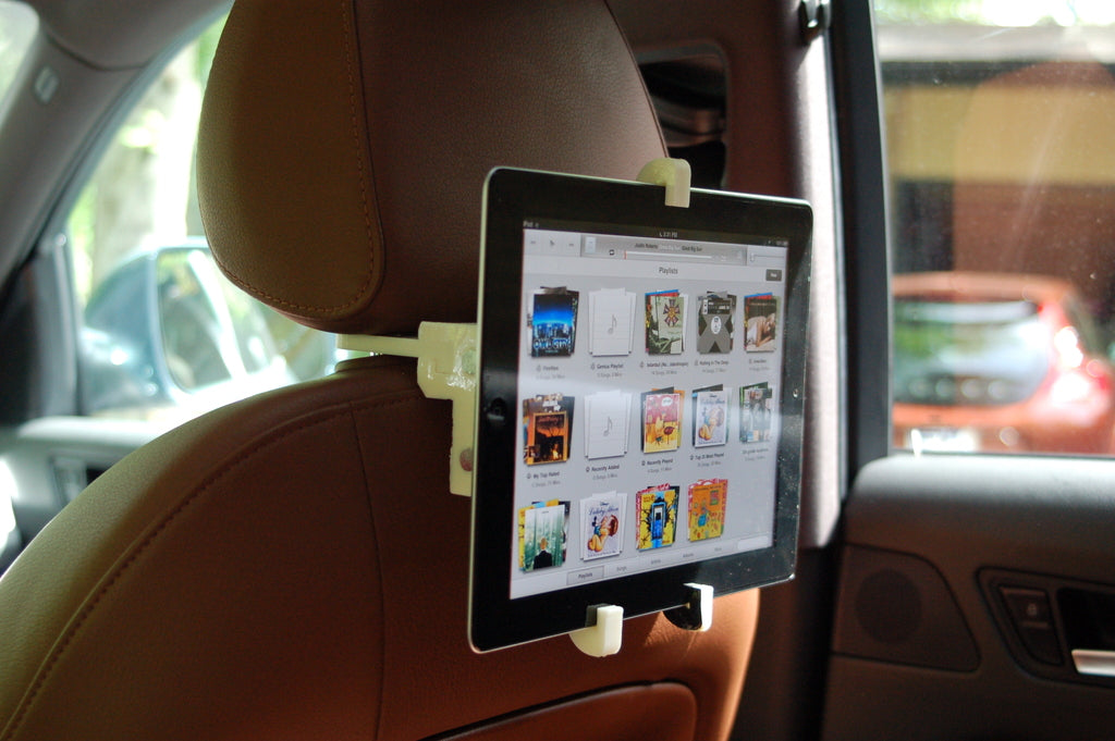 Car headrest iPad holder for back seats
