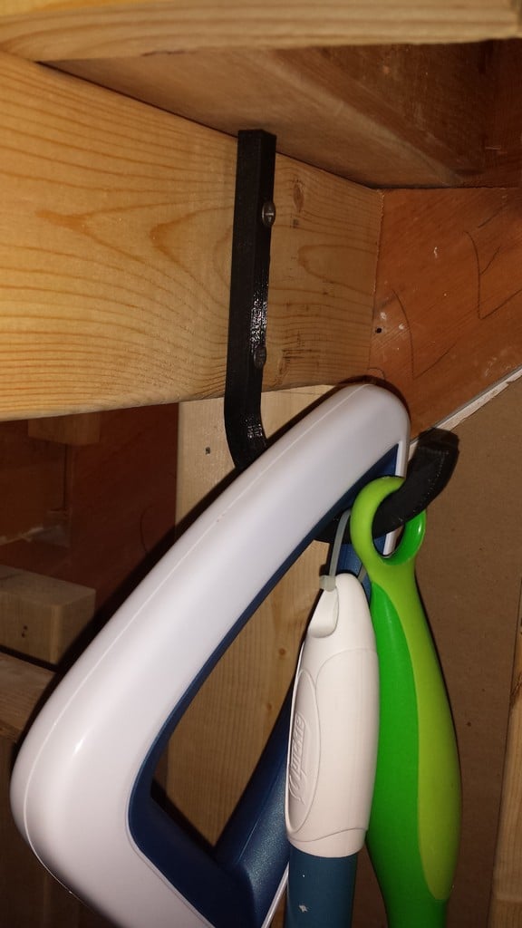 Wall mounted J-hook for versatile storage