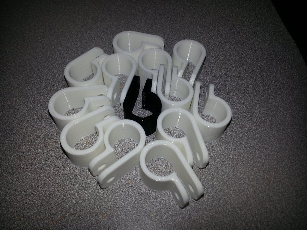 Cable clamp (P-Clip) for Large Wires - Robust Fastening