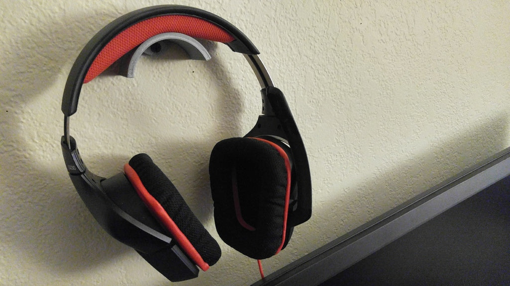 Wall-mounted Headphone and Cable Holder