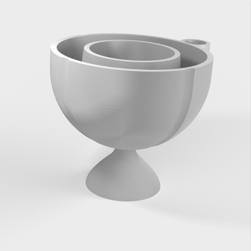 Egg cup with eggshell holder and spoon holder