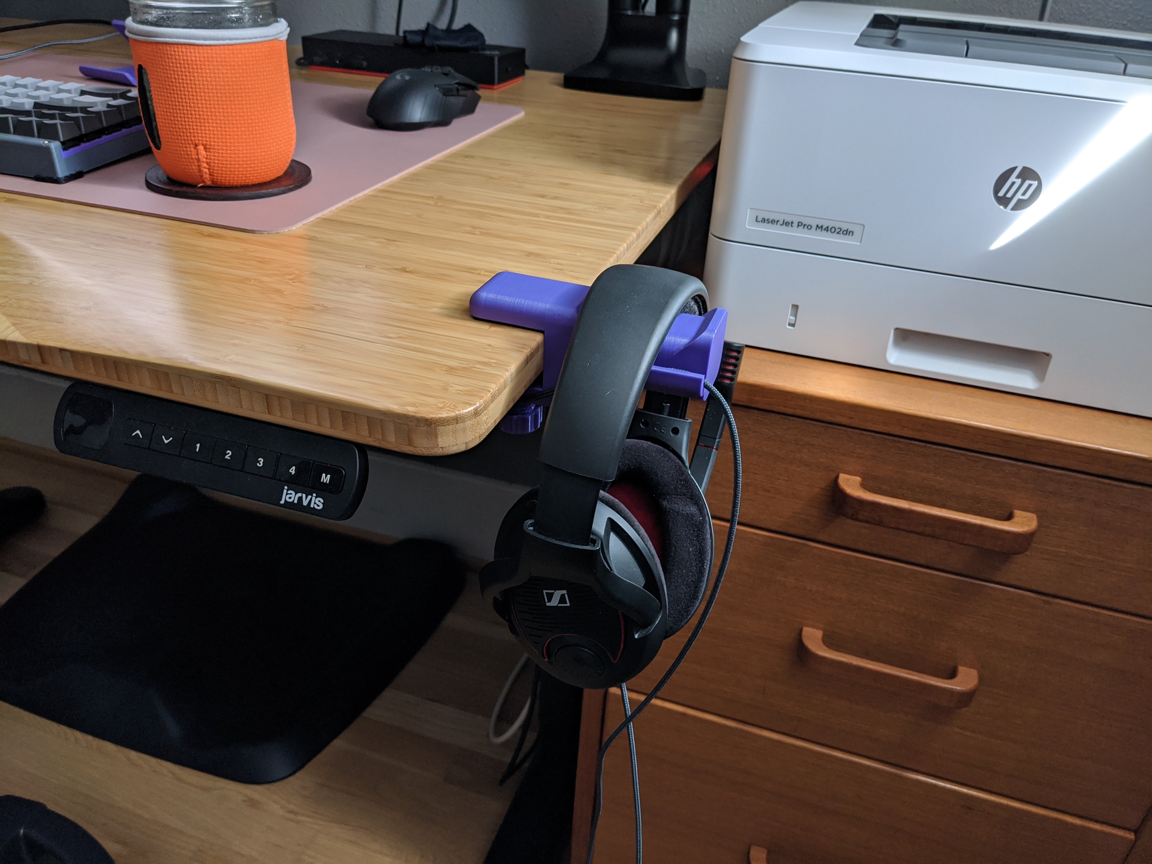 Desk-mounted Headphone Hanger