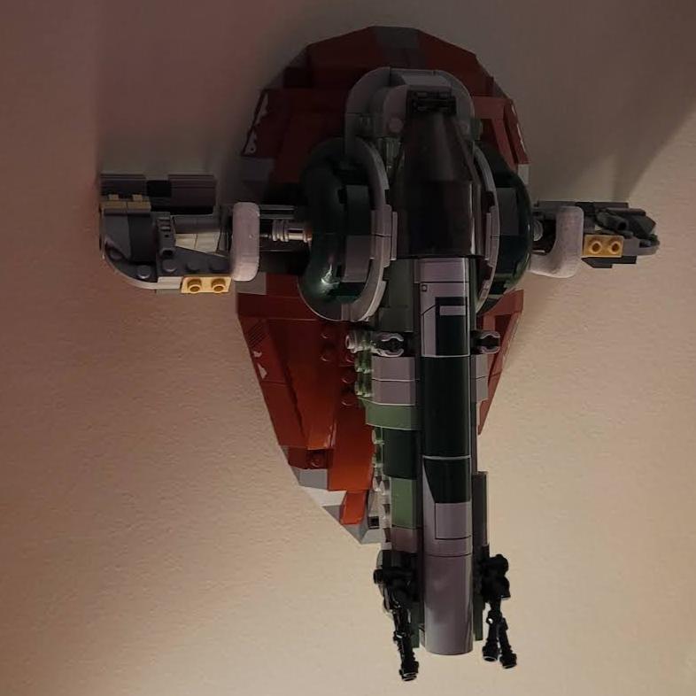 Wall mount for Lego Slave 1 Starship