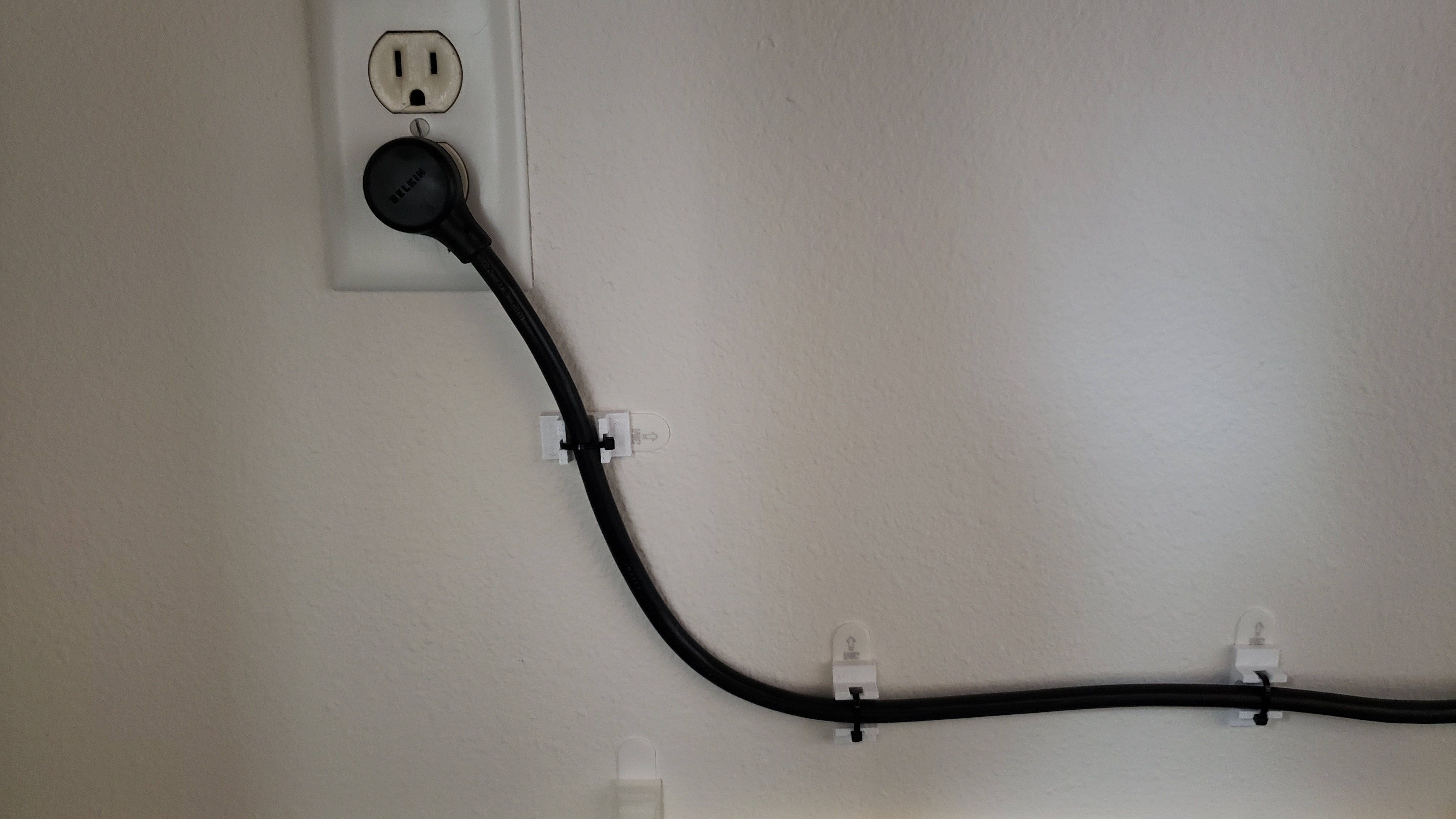 Command Strip Zip-Tie Holder for Power Cables