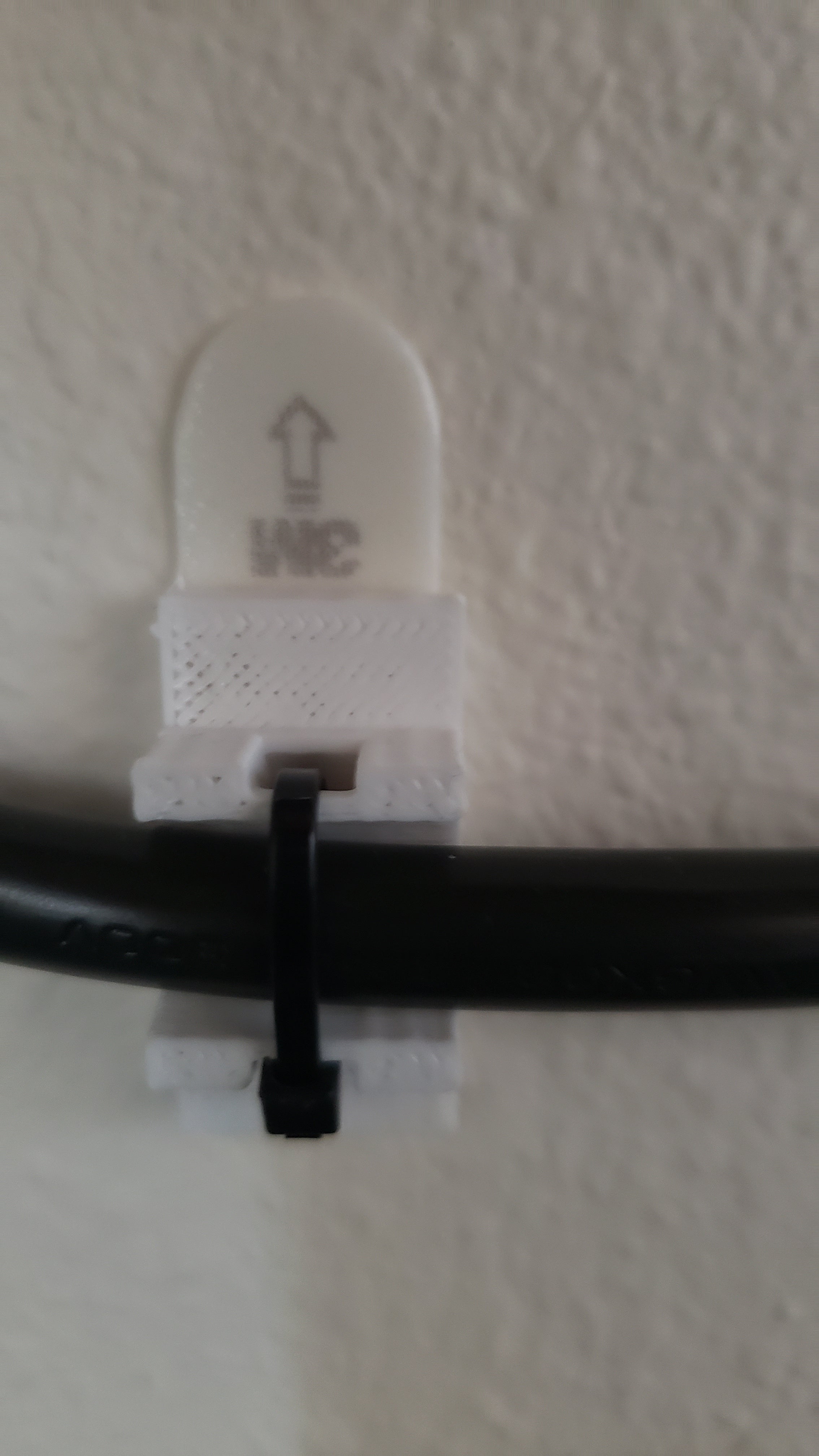 Command Strip Zip-Tie Holder for Power Cables