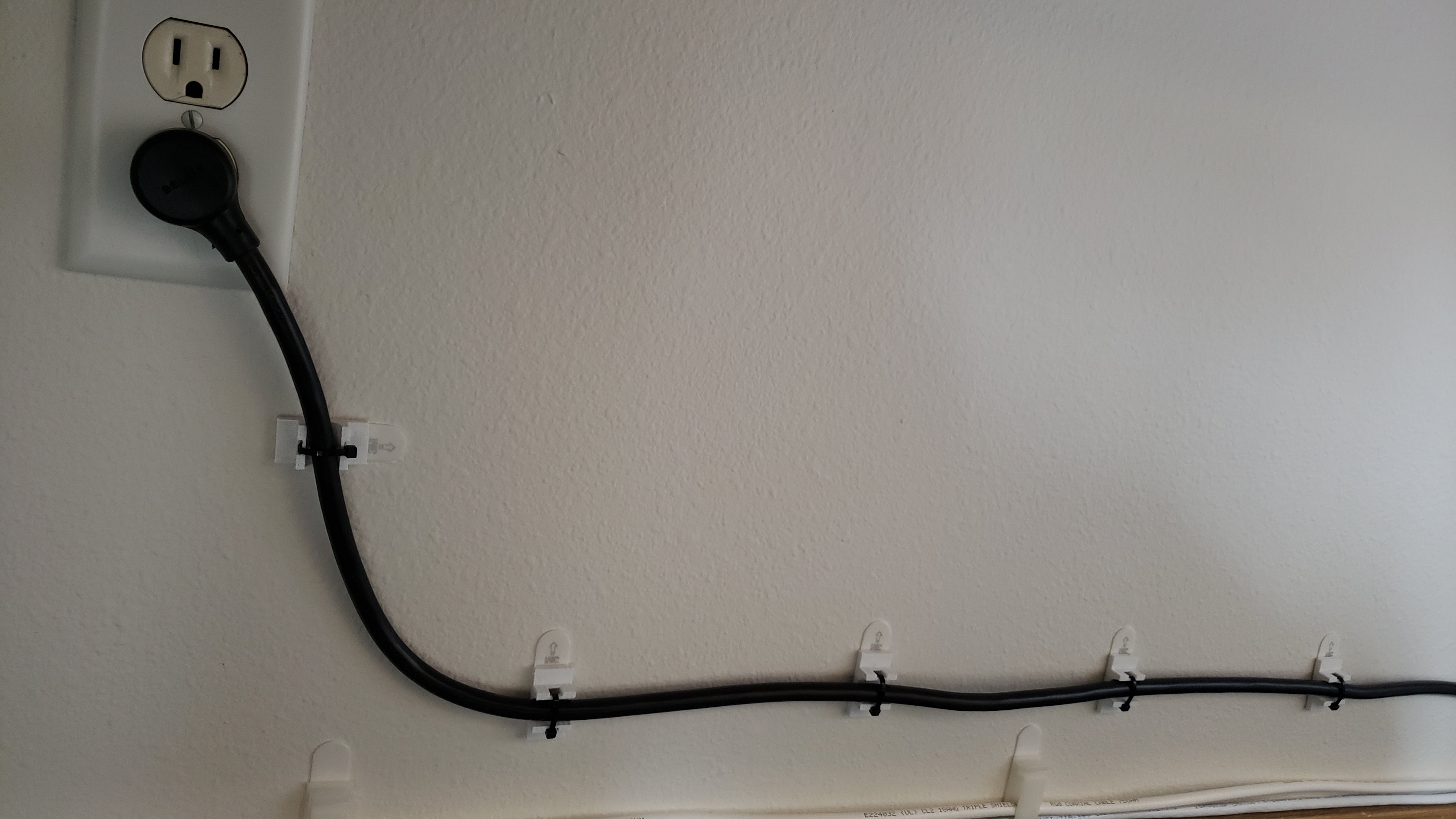 Command Strip Zip-Tie Holder for Power Cables