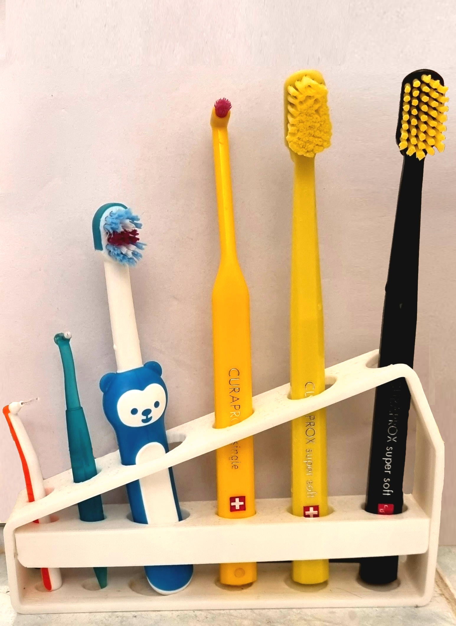 Toothbrush Holder for 3 Curaprox Brushes and 1 Children's Brush