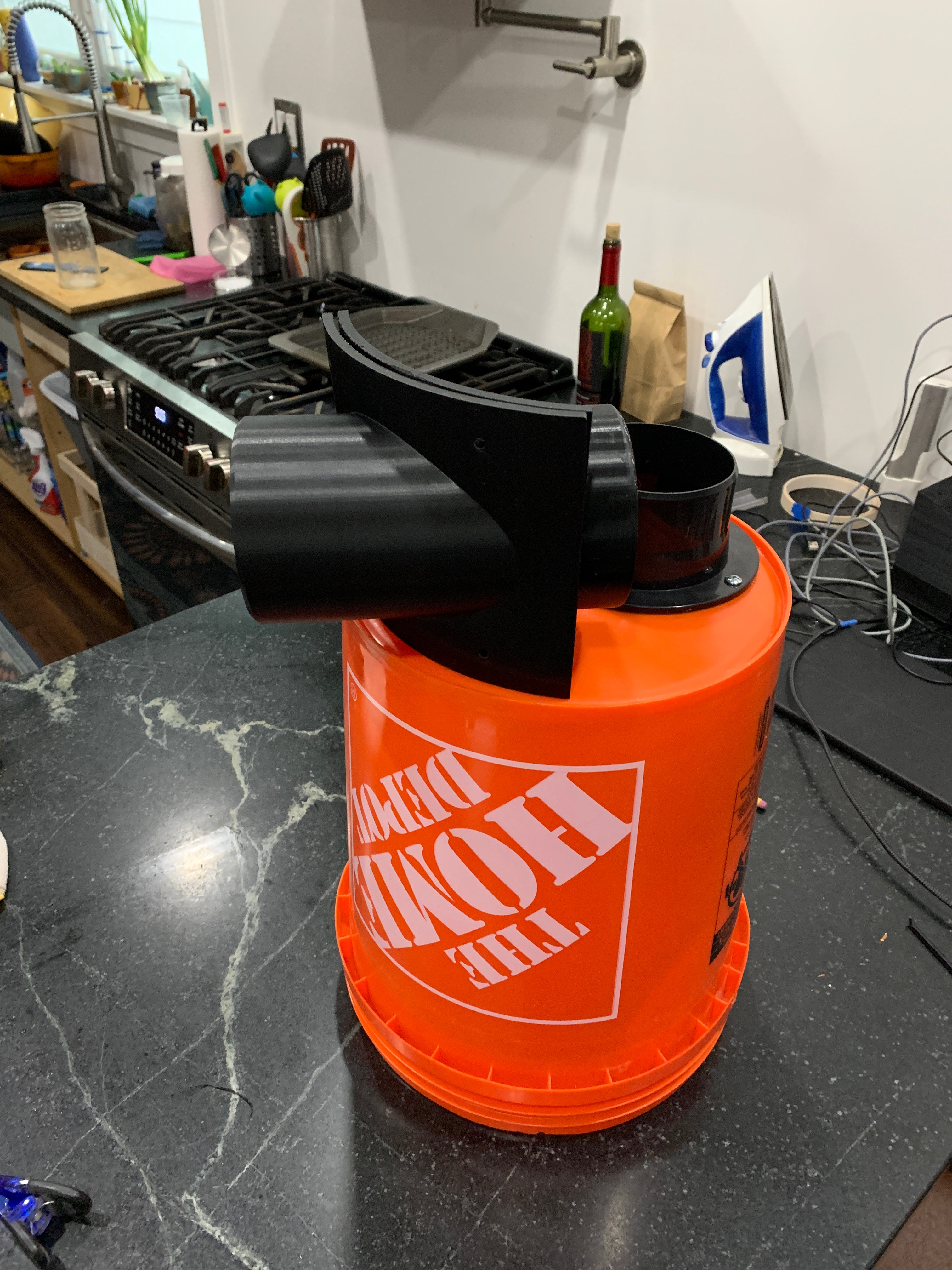 Side Mounted Cyclone Dust Separator for 5-Gallon Bucket