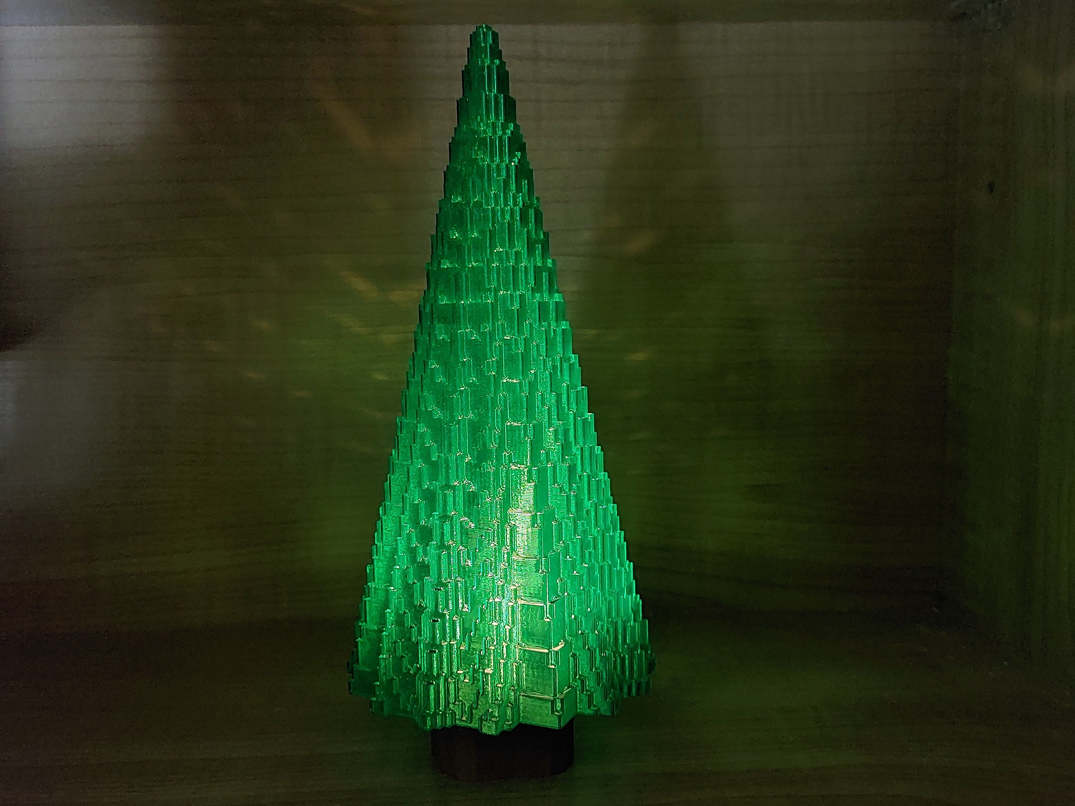 Large Pixel Christmas Tree with LED Tealight Holder