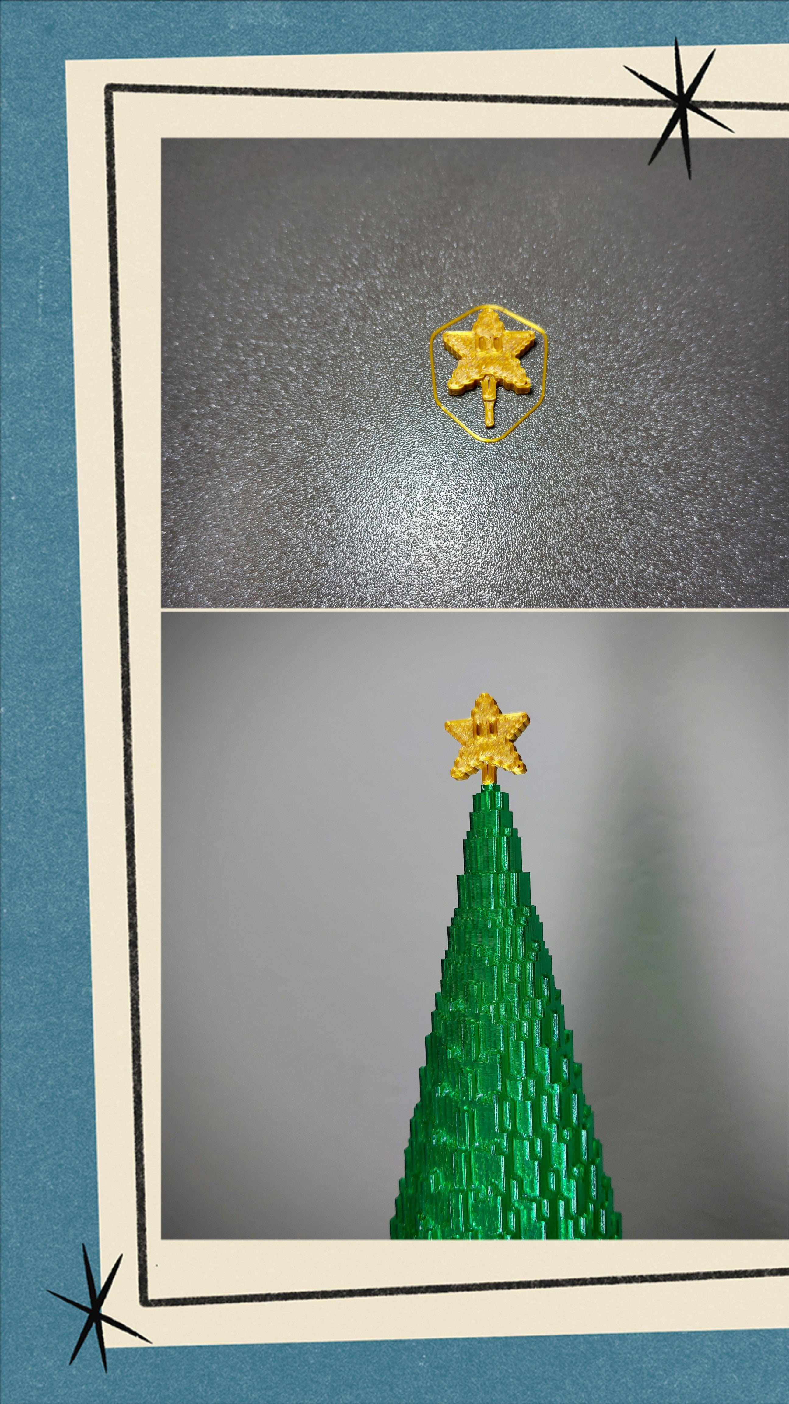 Large Pixel Christmas Tree with LED Tealight Holder