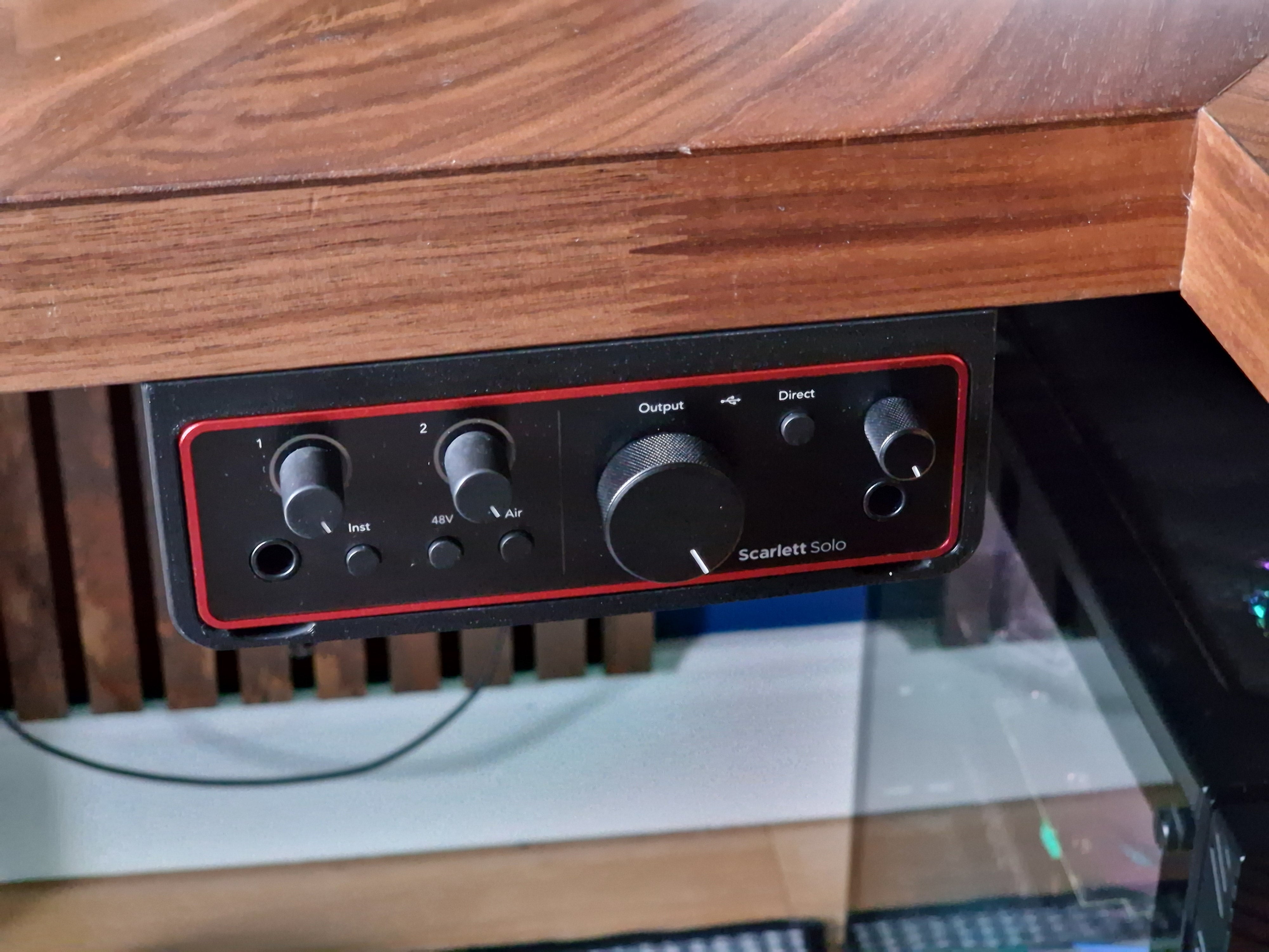 Under-desk mount for Focusrite Scarlett Solo 4th Gen