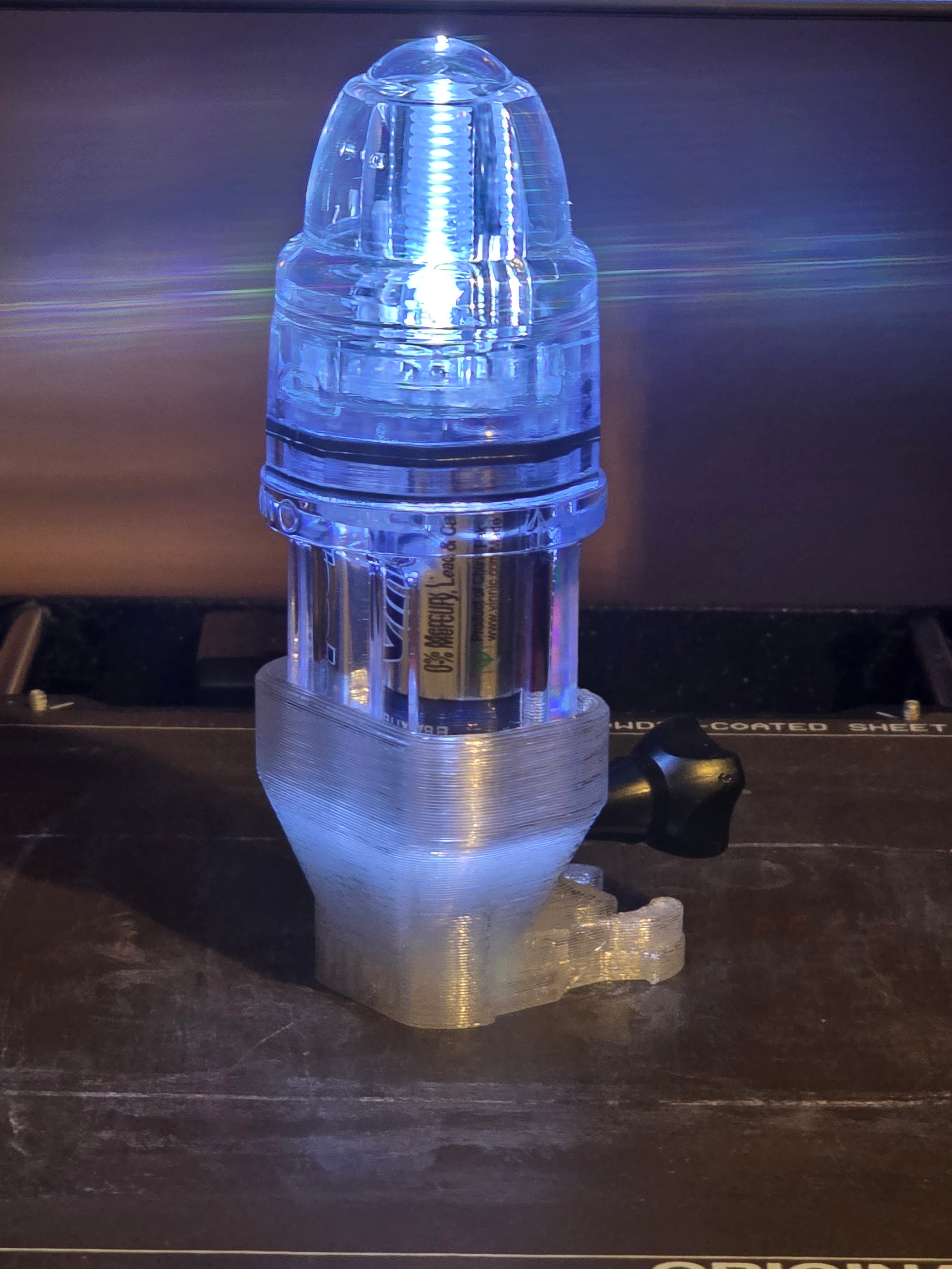 GoPro mount for marine navigation light (CAD model)