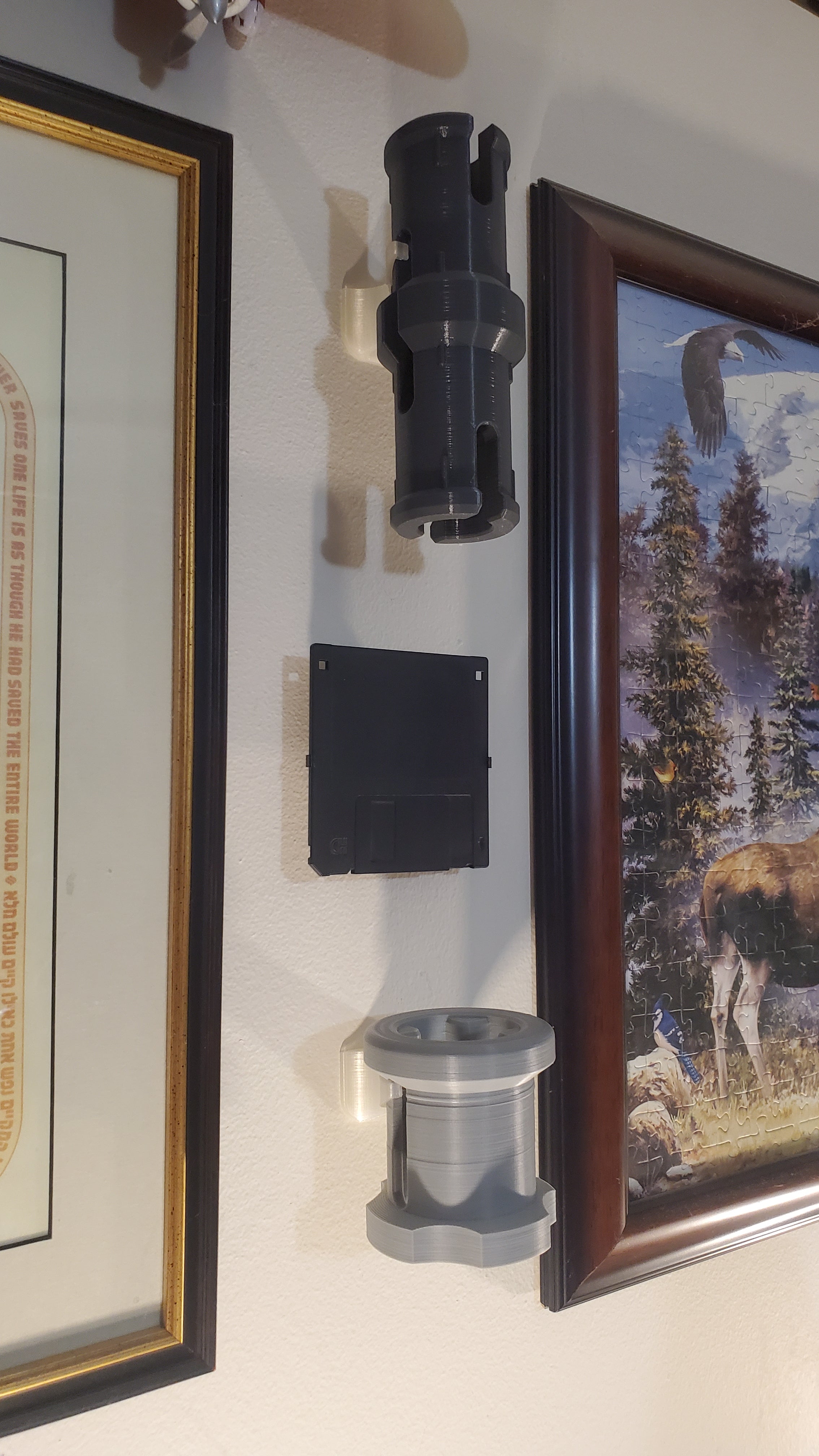 Gigantic LEGO Technic Standard Bushing with Wall Mount (10x Scale)