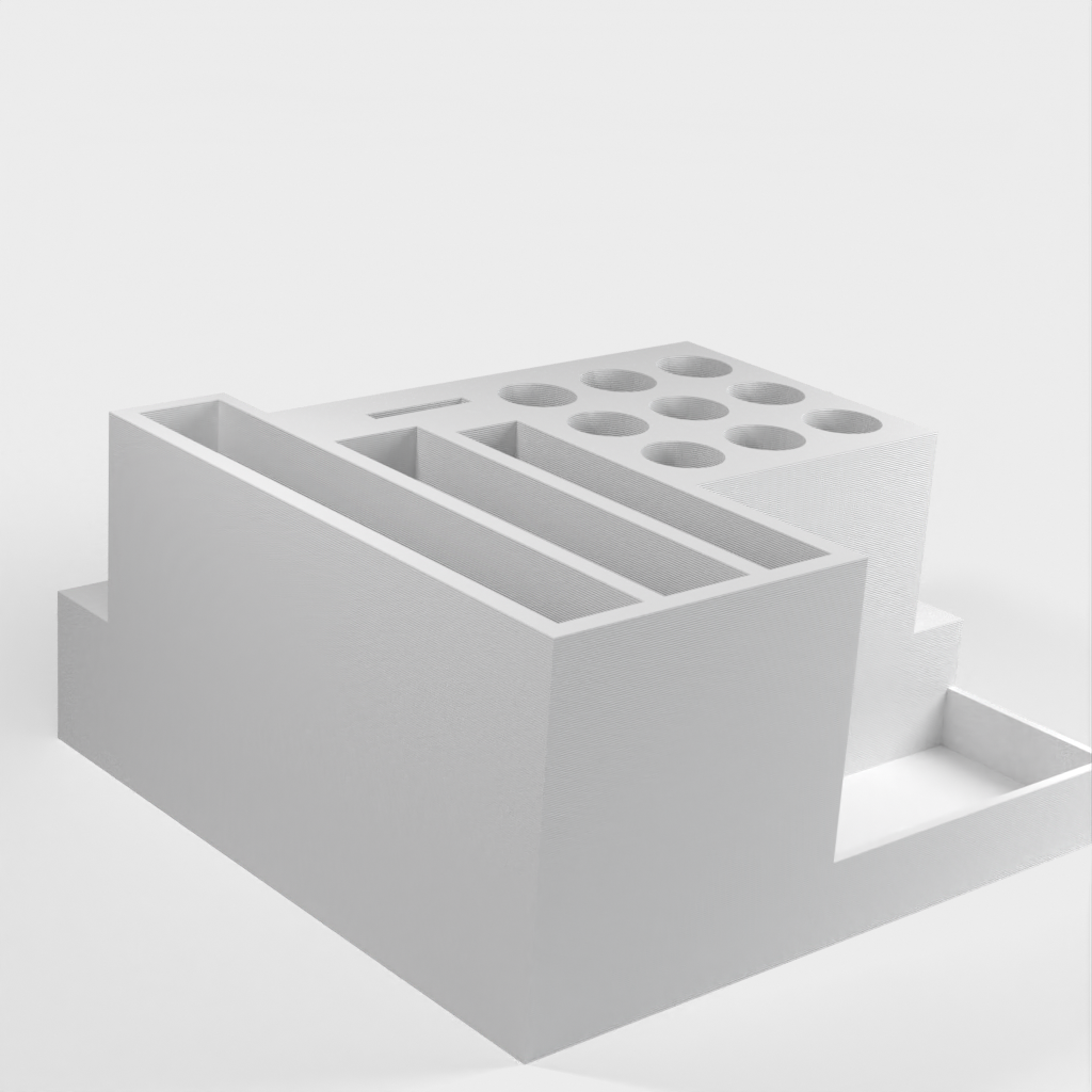 Desk Organizer for 3x5 Index Cards, MV-210 Casio Calculator and Nock Fodderstack