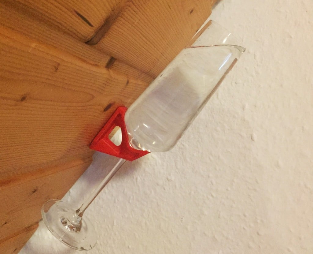 Elegant Champagne Glass Holder for Wall Mounting