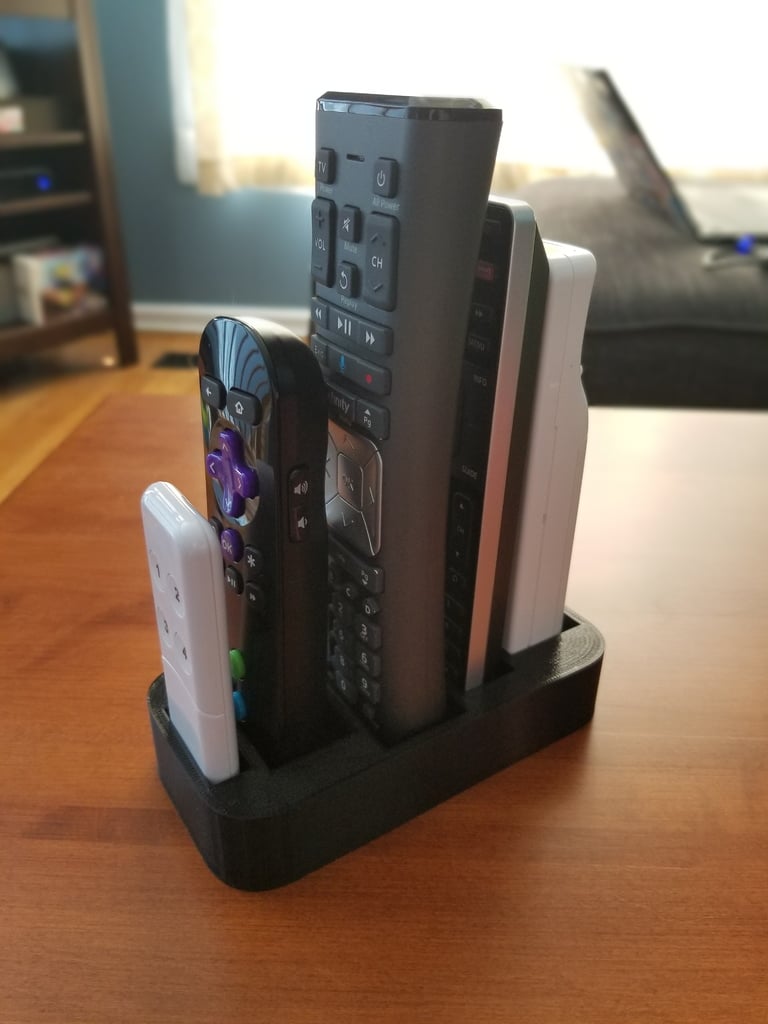 Remote control holder for Aeotec, Roku, Xfinity, Vizio and Wiimote