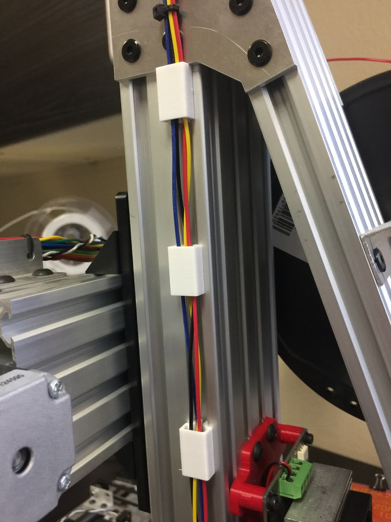 Cable clips for 20x20 OpenBuilds V-Slot Aluminium profiles