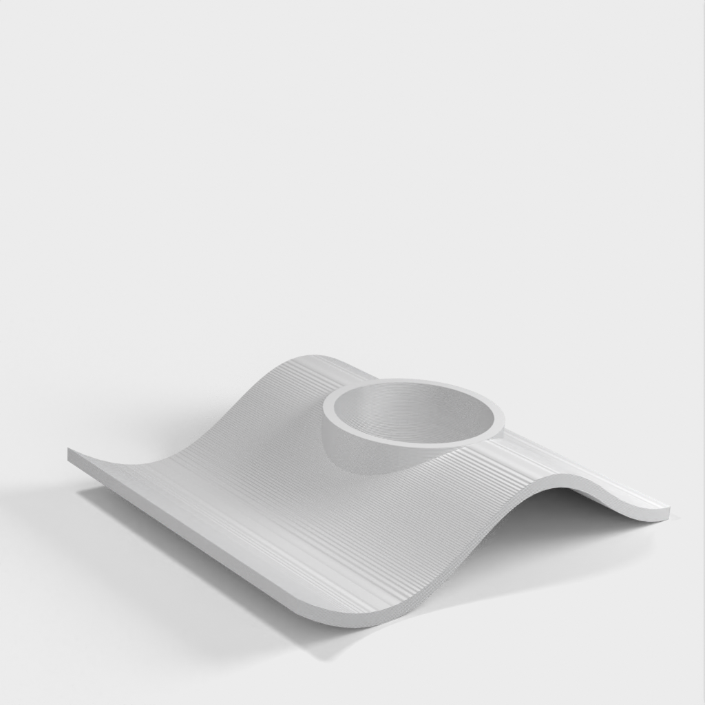 Wave-shaped egg cup in modern design
