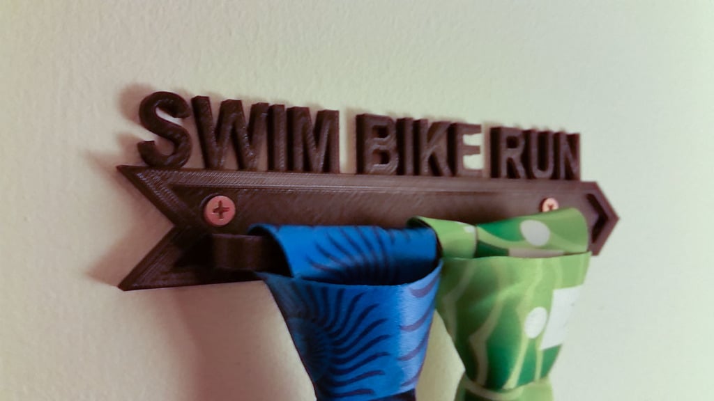 Triathlon Swim Bike Run Race Medal Rack Holder