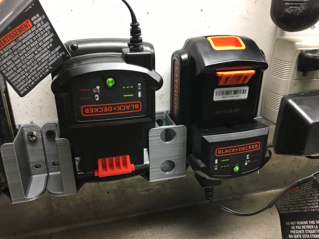 Black & Decker / DeWalt 20V Battery Holders for Wall Mounting or Standing Use